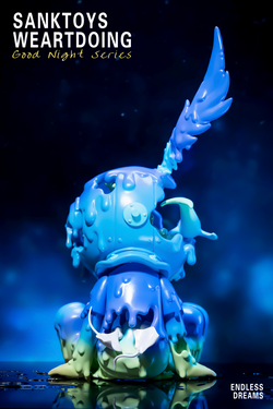 A blind box and art toy store presents Sank-Good Night Series-Endless Dreams-Ocean Paradise. Preorder: Ships Sept 2024. Limited edition resin toy, 7.5cm*9.6cm*14cm.