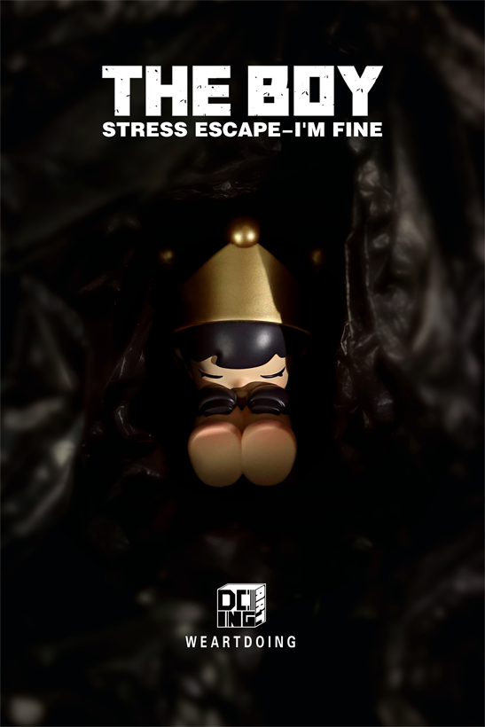 The Boy-Stress Escape-I'm Fine figurine in a black bag, preorder, limited to 99 sets, resin material, 7*7.4*10.6cm. Ships May 2025.