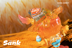 Sank-Scare Candy by Sank, limited edition resin toy, close-up view. Preorder for Q4 2024, size 7x4.5x11.6cm, only 199 sets available.