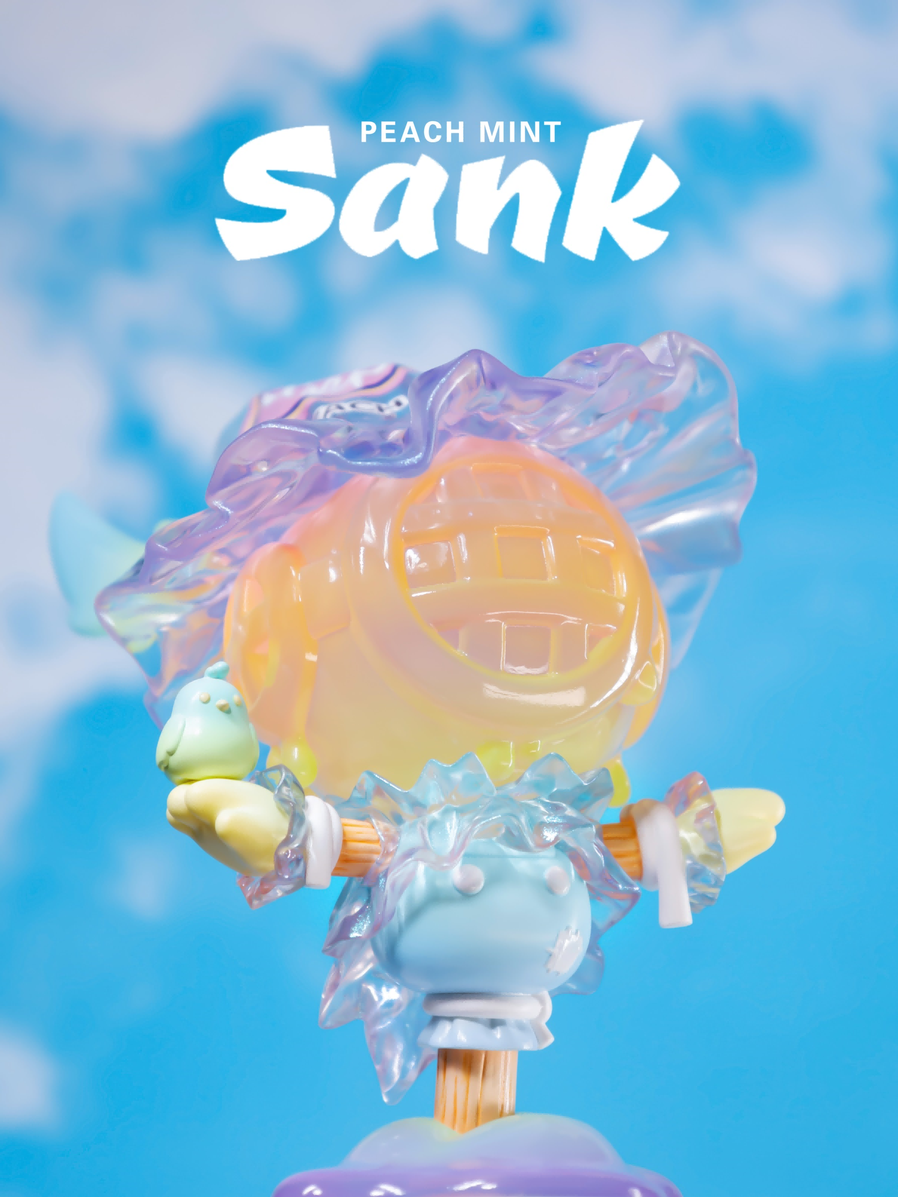 Sank-Scare Candy by Sank, a limited edition resin toy figure featuring a bird, available for preorder.