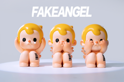 Limited Edition FAKE ANGEL- Evil figurine set preorder. Resin material, 5.2cm*6cm*7.5cm. Group of baby figurines, close-ups of toys. From Strangecat Toys, a blind box and art toy store.