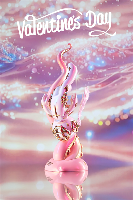 Sank-Beneath the Love-Pink: A limited edition resin statue, depicting an artistic animal figure, measuring 22.3cm high. Preorder for July 2025.