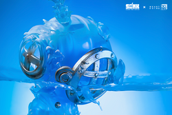 Sank-Nuclear Sea-Blues sculpture with water effects. Preorder, limited edition resin figure. Ships Q4 2024.