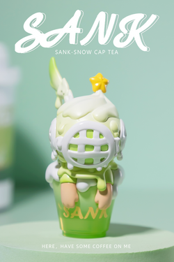 A blind box exclusive: Sank-Snow cap tea toy figure in resin, 4cm tall, limited to 199 sets. Preorder now for July 2024 shipping.