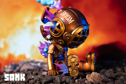 Preorder Good Night Series-The Big Bang-Dark Fantasy toy figurine on rocky surface, limited edition resin collectible, 7.9 cm x 8.6 cm x 14.8 cm.