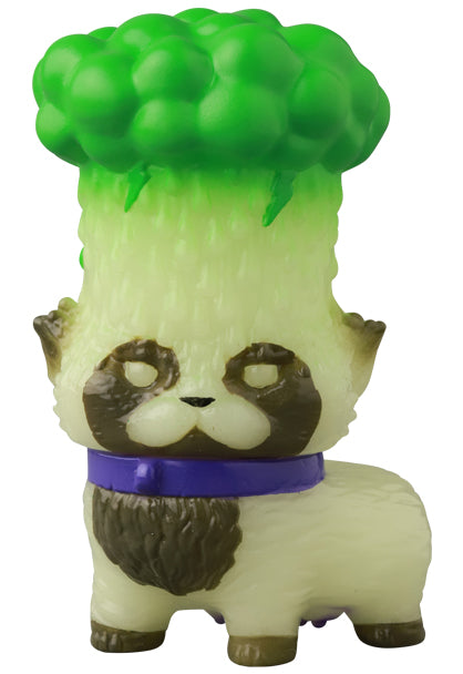 VAG Series 41 Perfect-Studio Doshaburi Neko toy featuring a cartoon bear with a broccoli hat, 2.5-inch vinyl art figure.