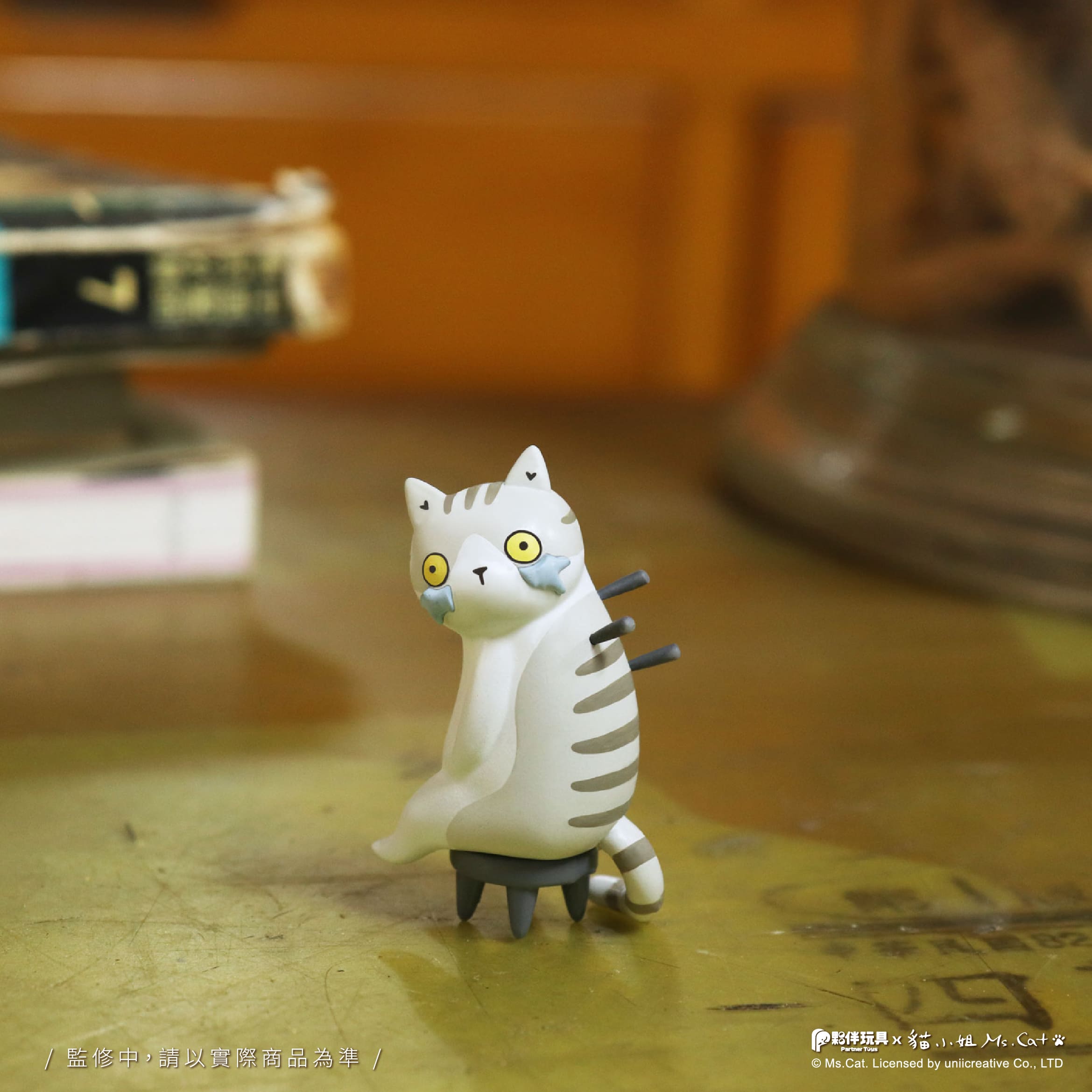 Cat Kung Fu Clinic Blind Box - Preorder, featuring a small white and gray cat figurine from a series of six collectible designs. Ships Q3 2025.