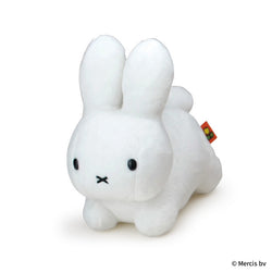 Miffy Bunny Plush, a white stuffed rabbit with black eyes, part of the collectable Cute Bruna Animal Series, ideal for gifting and stylish decor.