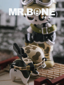 MR.BONE Blind Box Wild One Series toy figure, featuring a bow and arrow, part of a 9-design collection from Strangecat Toys.