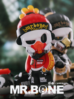 MR.BONE Blind Box Wild One Series toy figure, showcasing a 12cm tall design with detailed features, part of a collection including 9 regular and 2 secret designs.