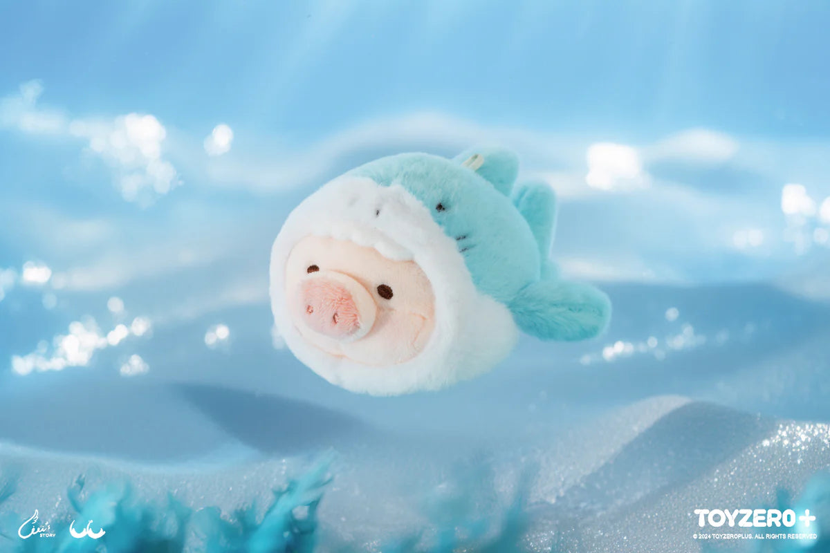 LULU THE PIGGY OCEAN - LULU SHARK PLUSH KEYCHAIN