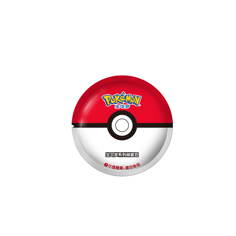 Pokémon Series Moetch Bean-Pikachu, featuring a circular logo design with text, ideal for collectors of blind box art toys.