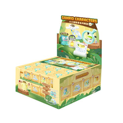 Sanrio characters Little Explorer Series Mini Blind Box Micro, featuring toy figurines in a packaging box, part of a collectible set with 8 designs and 1 secret.