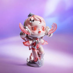 Alt text: SKULLPANDA The Sound Blind Box Series figurine, featuring a detailed toy girl character.