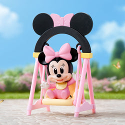 Disney Swing Blind Box Series toy mouse on a swing, part of a 9-design collection with 1 secret, available for preorder. Ships late July 2024.