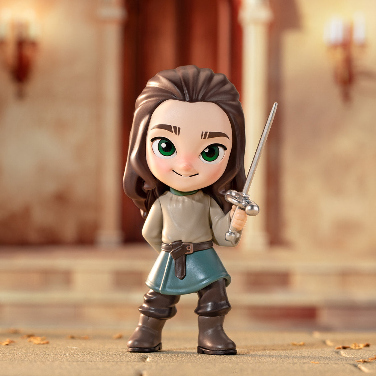 Game of Thrones Blind Box Series toy figurine featuring a boy holding a sword, part of a collection with 9 regular and 1 secret design.