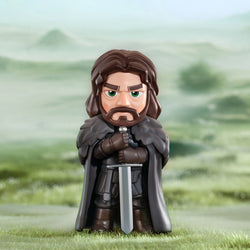 Toy figure of a man holding a sword from the Game of Thrones Blind Box Series, available for preorder at Strangecat Toys.