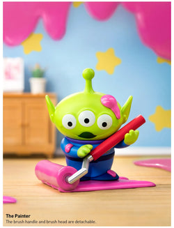 Disney/Pixar Alien-Immersive Experience Blind Box Series toy alien holding a paint roller, part of a collectible series with 9 regular designs and 1 secret.