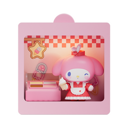 Sanrio characters 24-Hour Restaurant Series Mini Blind Box Max featuring a cartoon character holding an ice cream cone, part of a collectible toy series.