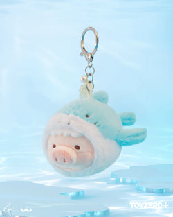 LULU THE PIGGY OCEAN - LULU SHARK PLUSH KEYCHAIN