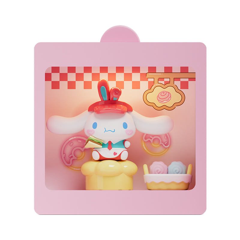 Sanrio characters 24-Hour Restaurant Series Mini Blind Box Max featuring a cartoon character toy in packaging, part of a collectible series.