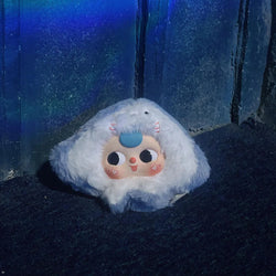 Baby Three Romantic Ocean Plush Series Blind Box featuring a stuffed animal toy with a face, available for preorder, ships late April 2025.