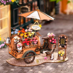 TGS03 Blossom Cart Rolife Wooden Puzzle DIY  Craft Kit