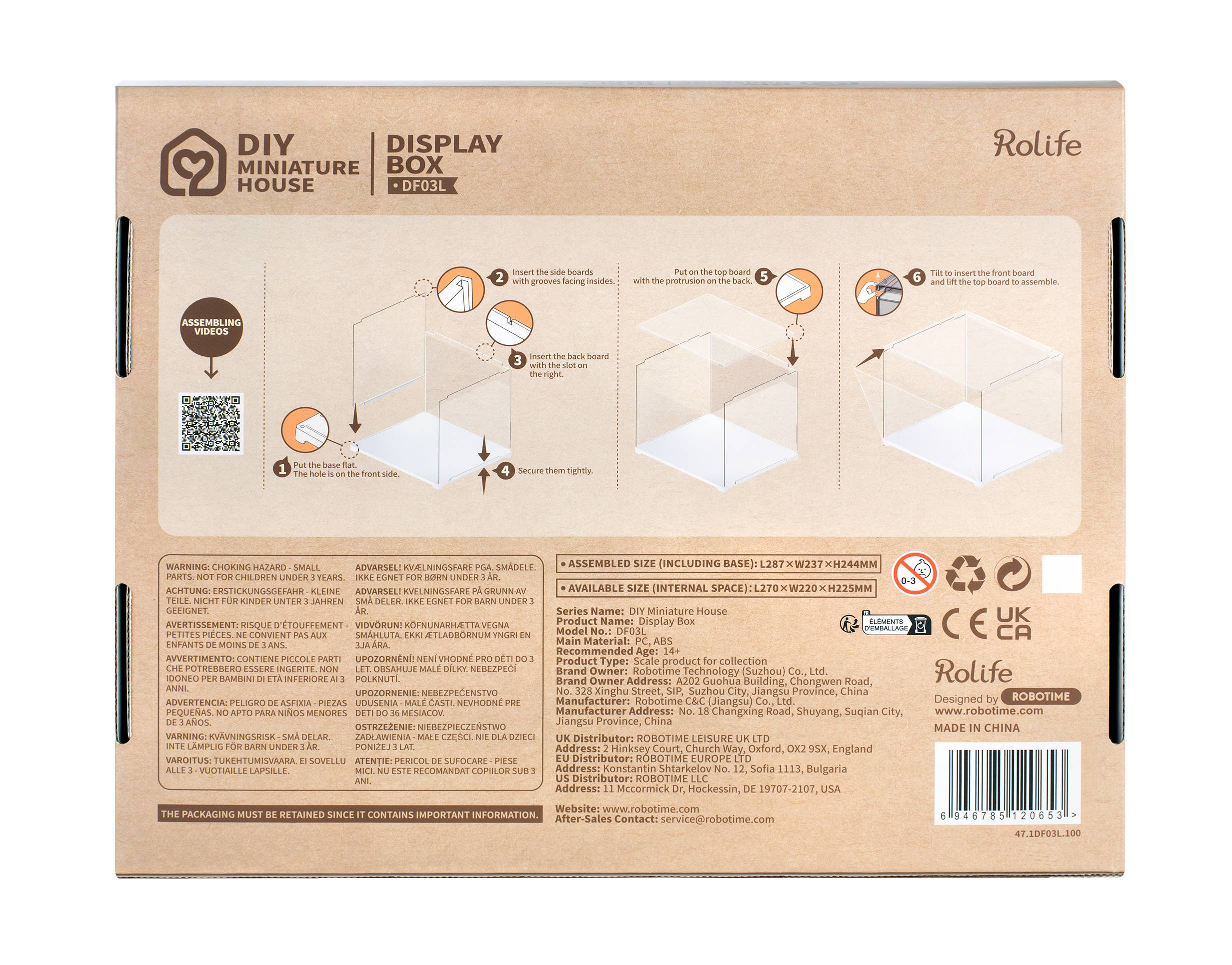 DF03L Display Box Rolife Miniature House