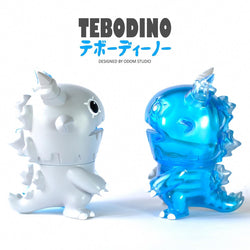 TEBODINO 317 toy figure by Odom, soft vinyl, 10.5cm - Piggy bank animal figure in a glass container with unique features.