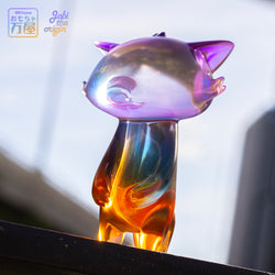 High Grade Resin animal figurine, glass material, bottle shape, purple tip, 11 cm size, from Jobi the Origin - Sunset Resin by Ok Luna.