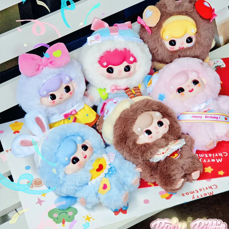 BABY BILLIE V3 Sweet Dream Party Plush Keychain Series Blind Box, featuring multiple stuffed toy designs, available for preorder.