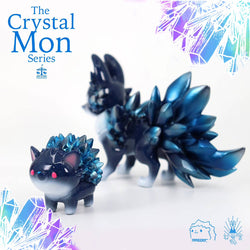 Crystal Spirit Series - "Blue Sandstone Fox" and "Blue Sandstone Bokey" by Genkosha x Tangent Toy