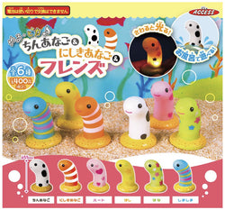 Yuru-Pika Chin-Anago & Nishiki-Anago & Friends Gacha Series toy assortment, featuring various whimsical toy designs available for preorder.