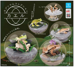 Caprium Collection Frog Gacha Series - Preorder; features various frog designs in a bowl, ideal for art toy collectors. Ships April 2025.