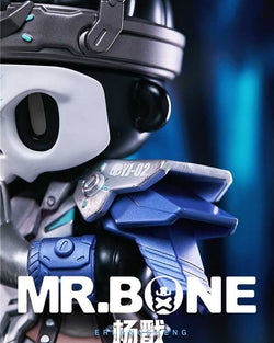 MR.BONE YANGJIAN Limited Edition toy, a 9-inch tall automaton figure, available for preorder. Features a skull mask design, limited to 400 pieces.