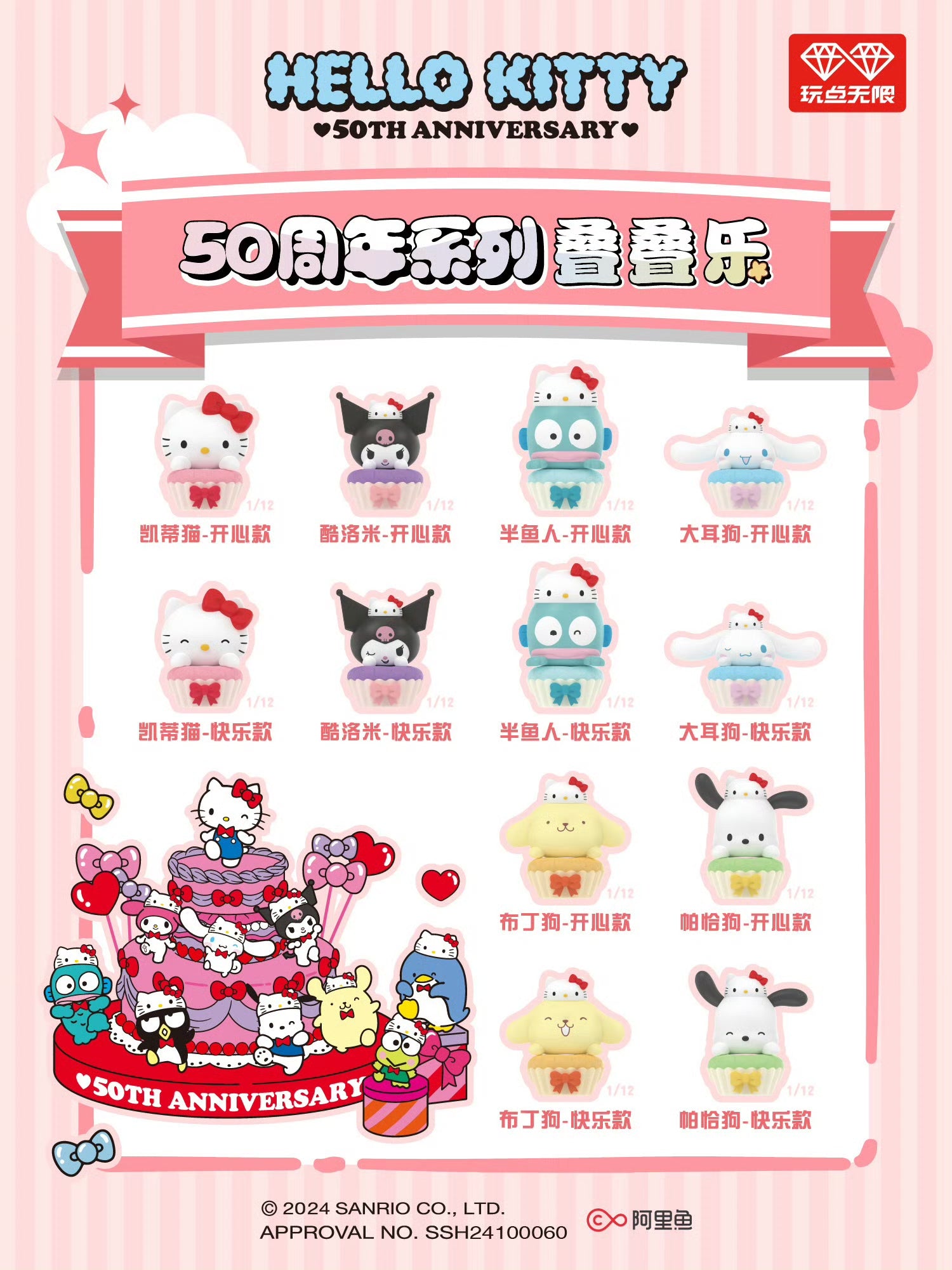 Hello Kitty 50th Anniversary Blind Bag Mini Beans