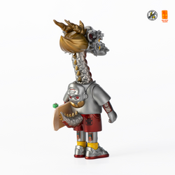 A blind box and art toy store. Alt text: OFFART X Horiren Like A Dragon Meow Type Mecha, a vinyl toy figurine of a dragon-skateboarder, embodying extreme sports passion in a noble dragon form.