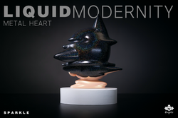 Liquid Modernity-Metal Heart-Sparkle by Curiosity Art