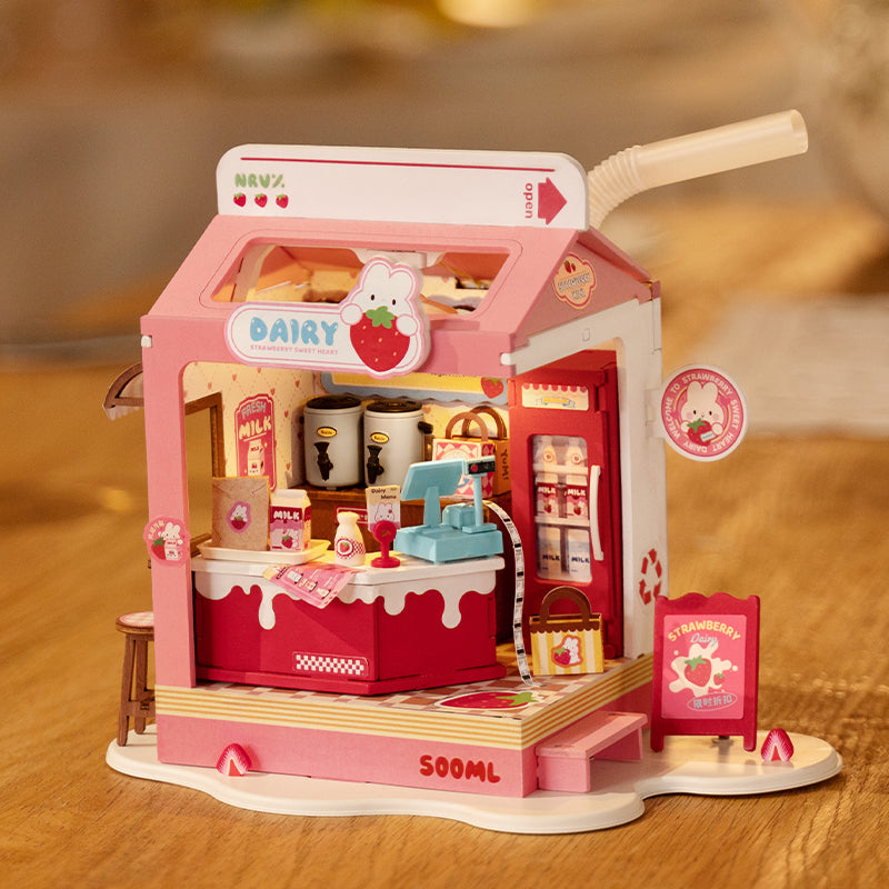 Strawberry Milk Box Diy Miniature House