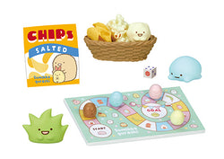 A blind box series featuring Sumikkogurashi Home Party Re-ment designs. Includes chips, eggs, popcorn, and cute toy faces. Available at Strangecat Toys.