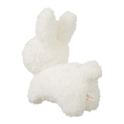 Miffy Fluffy Bunny Plush, a charming stuffed rabbit with raised arms, perfect for room decor or as a child's first cuddly toy.