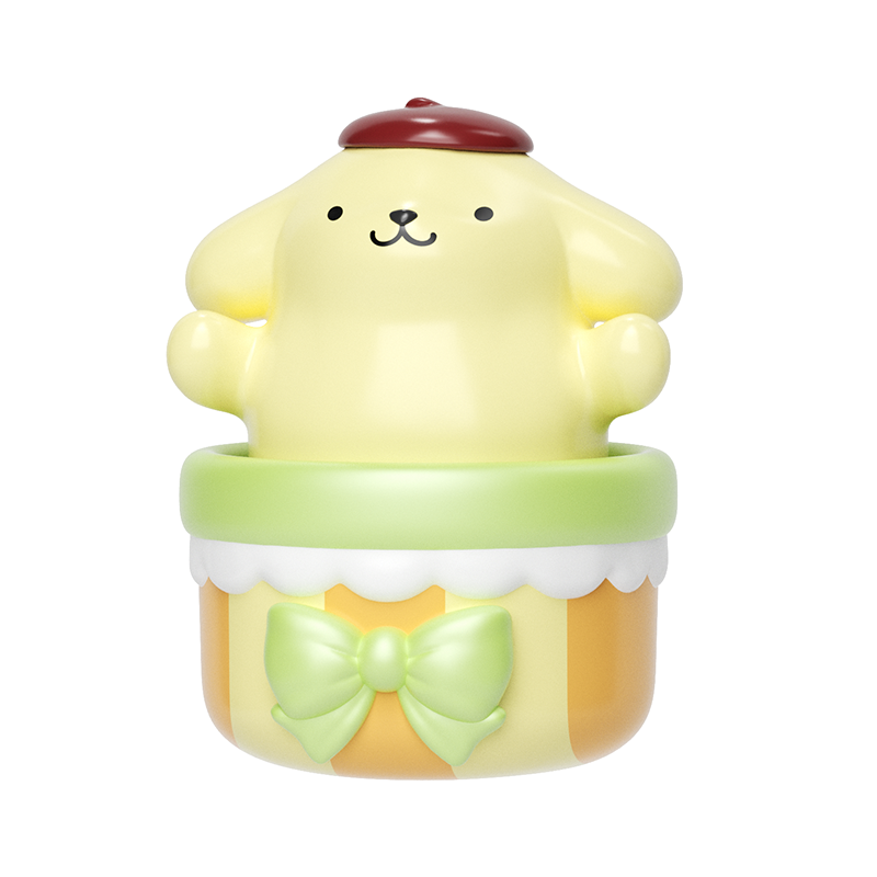 Sanrio characters Pounding Hearts Series Moetch Bean: a yellow bunny doll in a cupcake, part of a collectible blind box toy series.