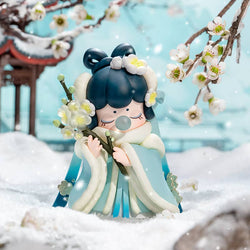 ZPXX Nanci series Poetic Beauty Doll Surprised Box displayed in snowy outdoor setting, featuring artistic doll figures inspired by poetic beauty.