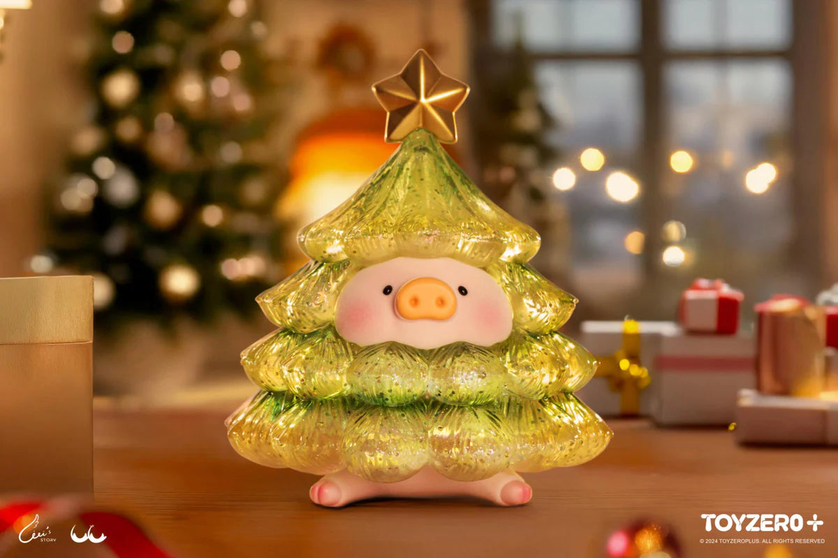 LuLu the Piggy - XL Sparkling Christmas Tree (Gold Green) - Preorder