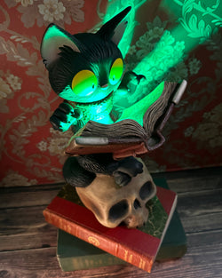 Whispers Through The Keyhole - Skullkitty Lamp by Saint Monday