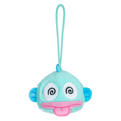 Hangyodon Diverse Expression Series Plush Relaxing Toy, featuring a blue stuffed animal with a pink tongue and a blue strap.