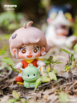 PIPOPO Return to Childhood Series Blind Box toy figurine featuring a girl and a frog, available for preorder at Strangecat Toys.