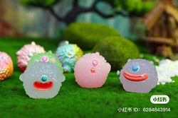 A blind box series featuring Little Monster Soft Candy toys on grass. Includes 8 regular designs and 1 secret. Available at Strangecat Toys.