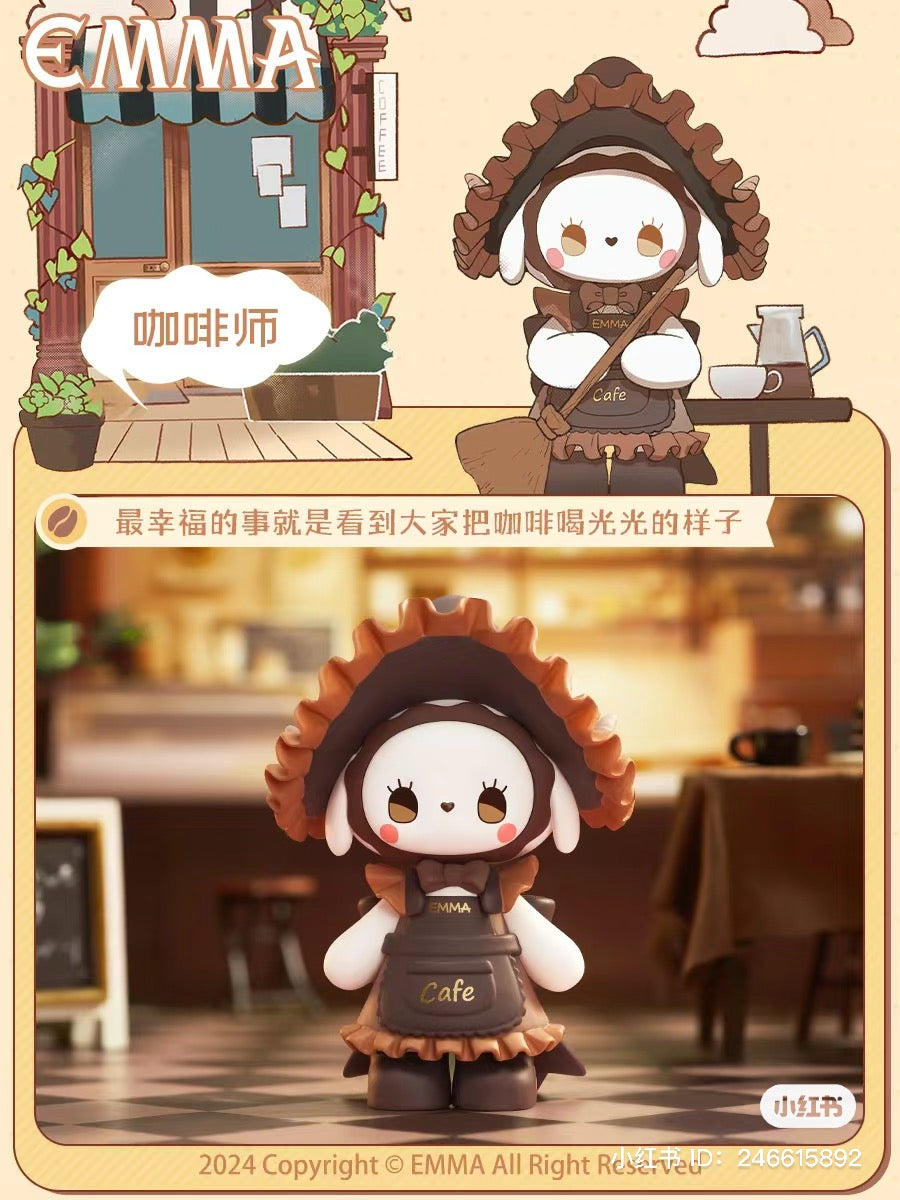 A blind box series featuring EMMA Secret Forest Coffee Shop figurines. Includes 8 regular designs and 2 secrets. Preorder now for July 2024 shipment.