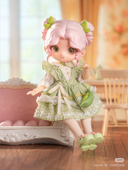 LIRORO Liloro's Fairy Tale House BJD Figure in a green dress from a collectible series, available for preorder.